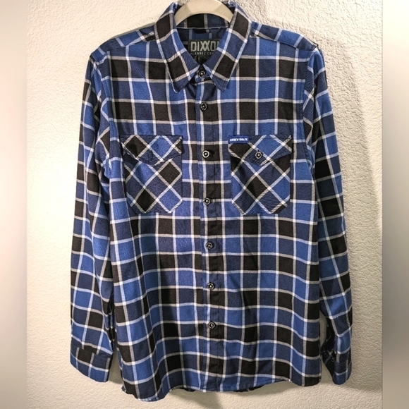 DIXXON Other - Dixxon Flannel Men’s Grey Daze The Phoenix Blue Black Grey Flannel Size S